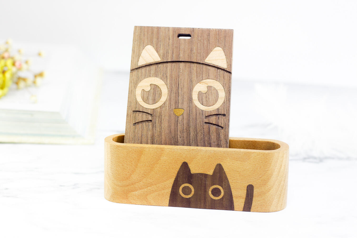 Cat Business Card Holder